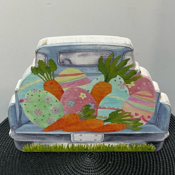 Easter Wooden Sign with Truck and Easter Eggs NWT - Picture 3 of 5